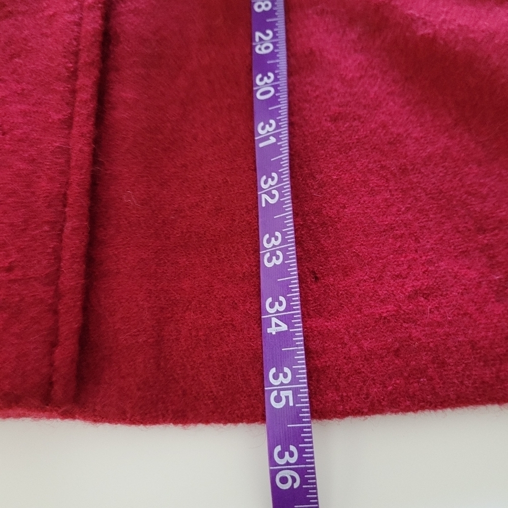 Verve red 100% wool cardigan sweater - Picture 5 of 10